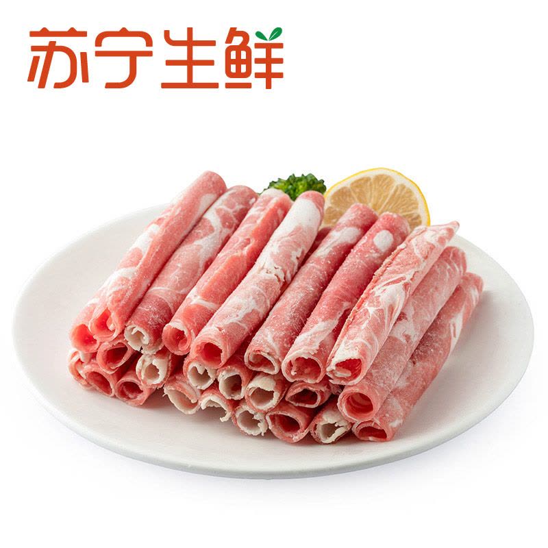 【苏宁生鲜】 内蒙古苏尼特羔羊肉片300g 羊肉卷 精选肉类图片