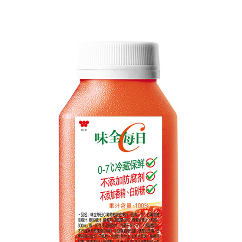 【苏宁生鲜】味全每日C纯果汁葡萄柚汁300ml