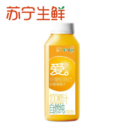 [苏宁生鲜]味全每日C纯果汁橙汁300ml