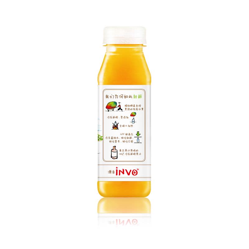 【苏宁生鲜】果的(Fruiti)100%冷压鲜榨芒果苹果汁300ml 方便速食图片