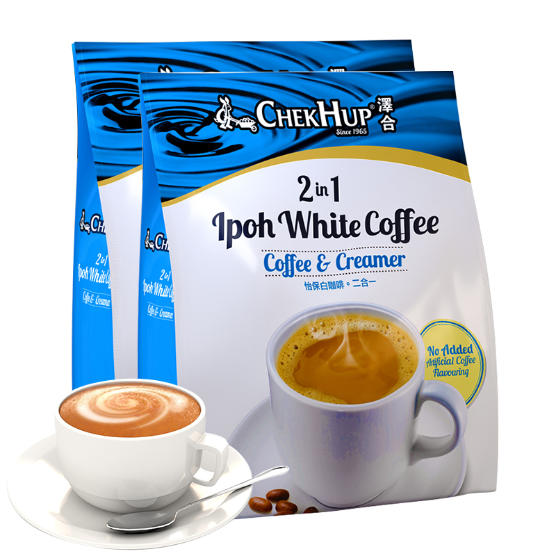 马来西亚进口泽合怡保白咖啡二合一450g*2袋