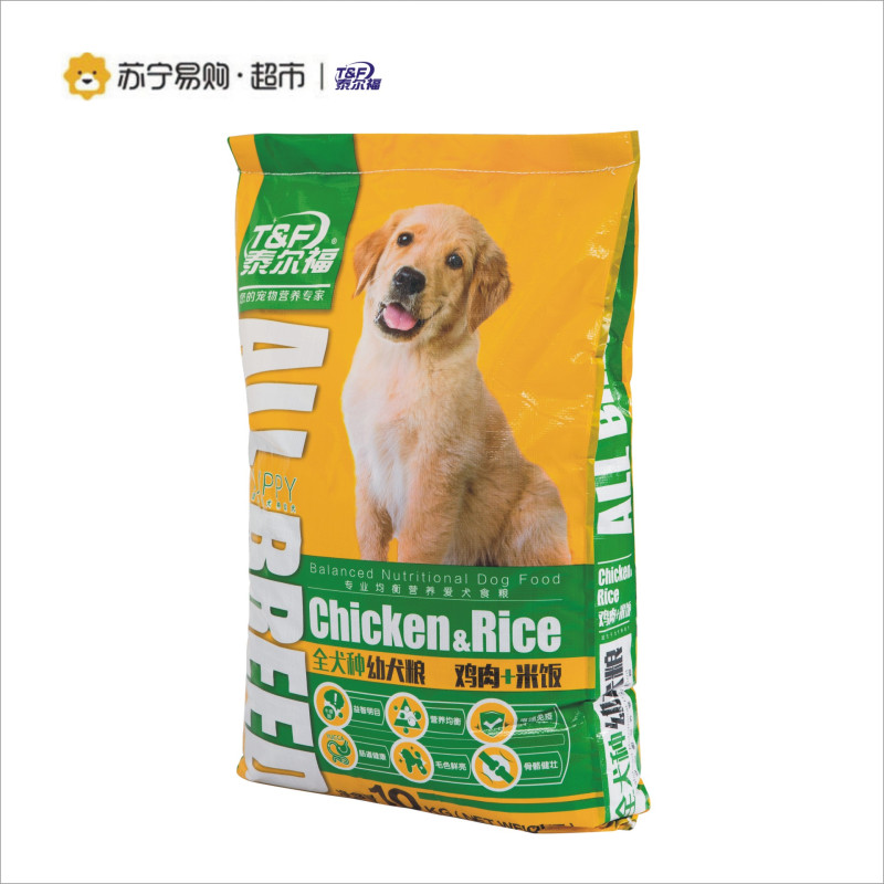 泰尔福(T&F)狗粮 中大型犬鸡肉味幼犬粮 10KG犬用主粮