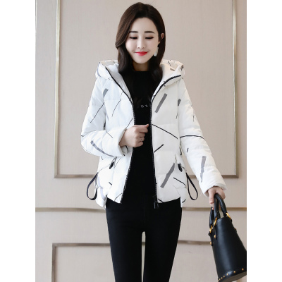 丝柏舍2019冬季女简约韩版加厚连帽气质短款棉衣S84R1358H