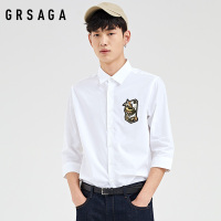 GRSAGA夏季休闲白色系衬衫11723512272