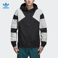 阿迪达斯adidas三叶男装男子茄克休闲连帽拼接外套CV5956