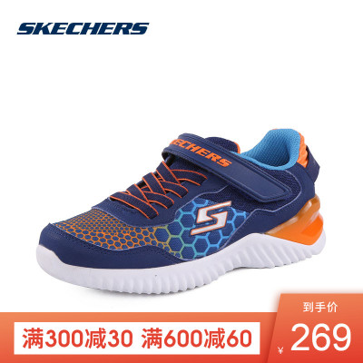 SKECHERS斯凯奇BOYS系列轻质防滑布男童运动鞋97757L