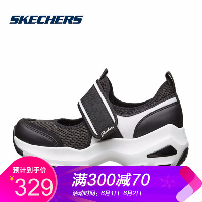 Skechers斯凯奇女鞋新款杨紫同款D'LITES复古玛丽珍鞋时尚魔术贴凉鞋12865