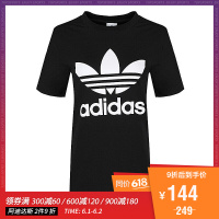 adidas阿迪三叶2019女子TREFOIL TEE短袖T恤CV9889 CV9888