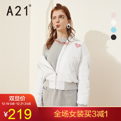 A21冬季女装棉衣可拆卸帽宽松短款棉服防风保暖舒适上衣外套