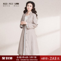烟花烫秋装女2018新款外套复古文艺绣花格子开衫 芬叶3732640