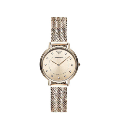 阿玛尼（EMPORIO ARMANI）手表时尚钢带商务石英女表