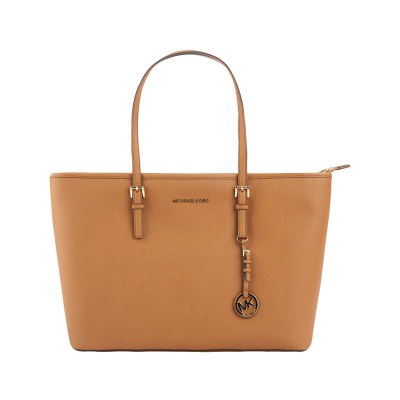 MICHAEL KORS Jet Set Travel金属吊饰拉链牛皮中号女士单肩包 30T5GTVT2LACORNF