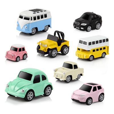 豆豆象 宝宝玩具回力车 惯性车 玩具车婴儿玩具1-3-6岁 巴士小汽车玩具礼物 8只装