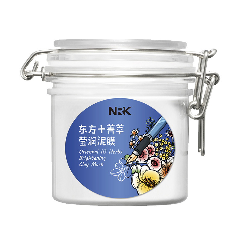 【 苏宁易购超市】牛尔nrk东方十菁萃莹润泥膜220g清洁祛黑头亮肤面膜