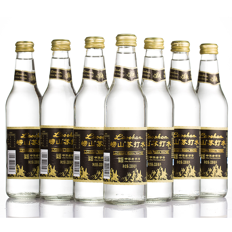 [苏宁超市]崂山苏打水(瓶装)330ml*24整箱
