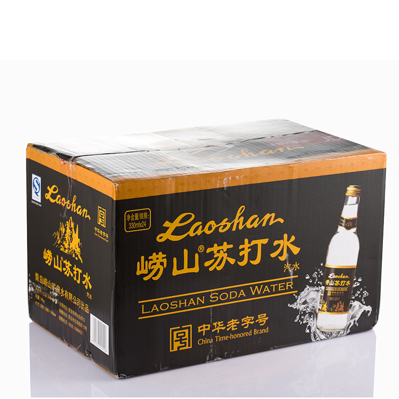 [苏宁超市]崂山苏打水(瓶装)330ml*24整箱