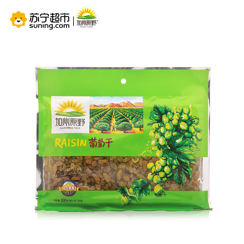 加州原野 葡萄干300g 新疆零食特产蜜饯果干果脯吐鲁番大提子干