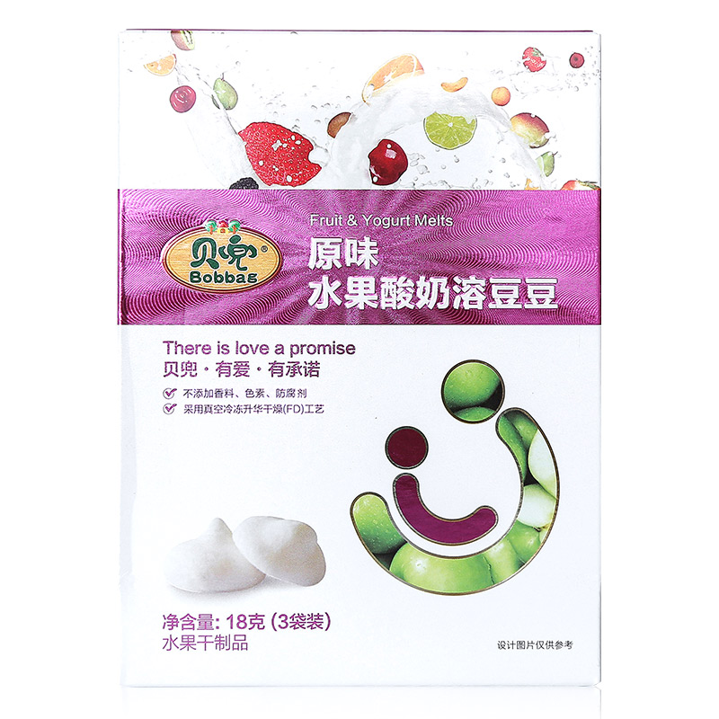 贝兜 原味水果酸奶溶豆豆18g/盒