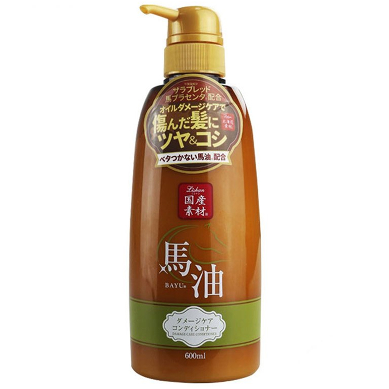 Lishan 马油保湿去屑无硅油弱酸性护发素 600ml/瓶 日本原装进口