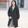 鸭鸭 冬季新款女装韩版时尚外套连帽加厚羽绒服女长款B-57629