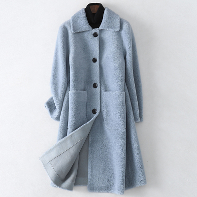 2019冬季新款羊毛皮大衣女士时尚长款复合皮毛一体外套