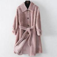 2019冬季新款羊毛皮时尚大衣女士复合皮毛一体外套