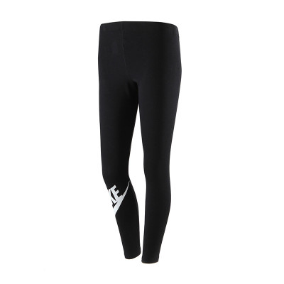 Nike耐克女裤针织紧身弹力塑形休闲运动长裤AH2011 L 黑色