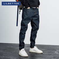 Lilbetter牛仔裤男 春季嘻哈长裤复古水洗休闲裤小脚哈伦男士裤子