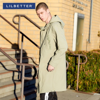 Lilbetter男士大衣 简约韩版连帽原创外套中长款bf风新款风衣男潮