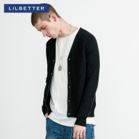 Lilbetter毛衣男 春装新款潮流个性线衣纯色百搭男士开衫针织衫LB