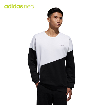 阿迪达斯（Adidas）neo男装运动上衣圆领加绒卫衣套头衫DM2171_0