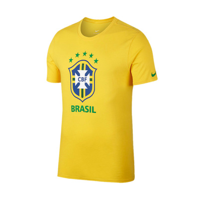 耐克NIKE春季款巴西队Crest男子圆领运动短袖T恤908367-749