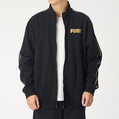 PUMA彪马运动服男装2020冬季新款立领金标加绒夹克外套587138-01