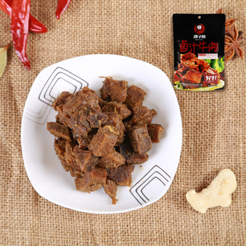 康子郎卤味牛肉粒内蒙古特产卤汁牛肉休闲零食香辣牛肉熟食小包装