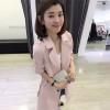 梵莉思欧洲站夏女2019新款 欧货中长款西装领时尚显瘦大气风衣外套F171e0616p3642