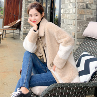 【秀衣记】2019冬季新款皮毛一体外套女短款羊剪绒大衣女装韩版时尚皮外套