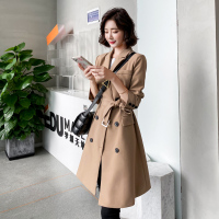 【秀衣记】职业西装外套女2020年秋季韩版双排扣气质女士中长款西服大衣