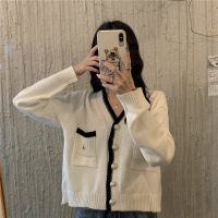 【HY&CO】2020秋款小香风长袖针织衫毛衣V领开衫外套