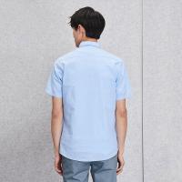 HLA海澜之家提花格纹休闲衬衫2018夏季新品舒适短袖衬衫男HNECJ2E095A