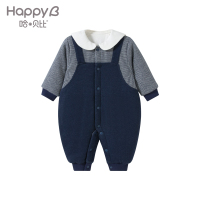 哈贝比（happyB）婴儿连体衣冬外穿背带哈衣男女宝宝洋气夹棉服加厚