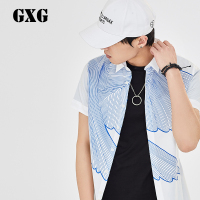 1GXG衬衫男装夏装男士时尚修身白色简约衬衣短袖衬衣