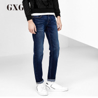 GXG牛仔裤男装 春季男士时尚休闲都市修身蓝色男牛仔裤