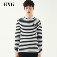 GXG男装冬季男士时尚流行黑白条圆领毛衫毛衣针织衫_1