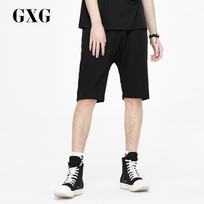 GXG男装 夏季男士黑色时尚都市青年流行修身休闲短裤