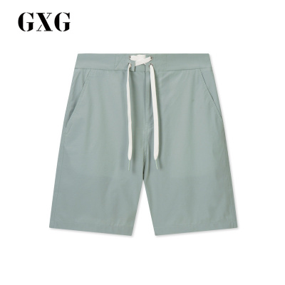 GXG男装 夏季男士时尚青年简洁浅绿色休闲短裤五分裤男