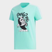 Adidas阿迪达斯NEO男子休闲圆领短袖运动透气熊猫印花T恤