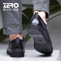 Zero零度皮鞋男2018春季新款商务正装真皮鞋男真皮系带婚鞋西装鞋