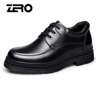 Zero零度皮鞋秋季厚底内增高男士休闲皮鞋系带德比鞋正装皮鞋