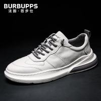 Burbupps/法国芭步仕新款中帮加棉男鞋韩版潮流百搭板鞋男士运动休闲鞋小白鞋潮鞋