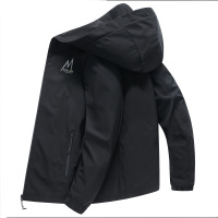 雅鹿男装新款挺括抗皱纯色商务旅游外套男士连帽夹克2092J02913